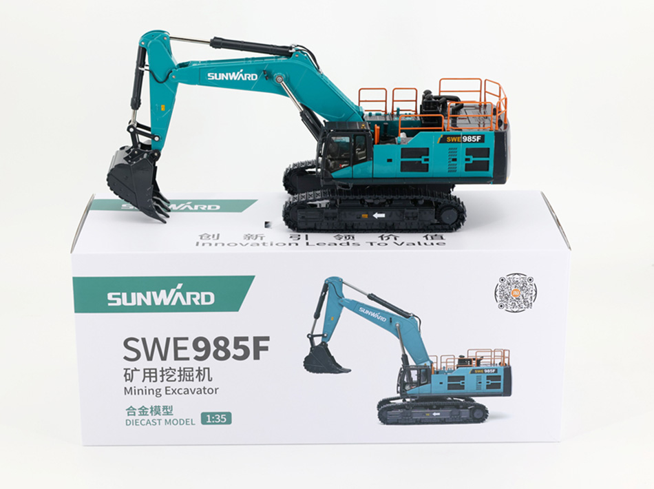 SWE985F bagr slitina inženýrství model vozidla simulace dětské hračky auto ozdoby